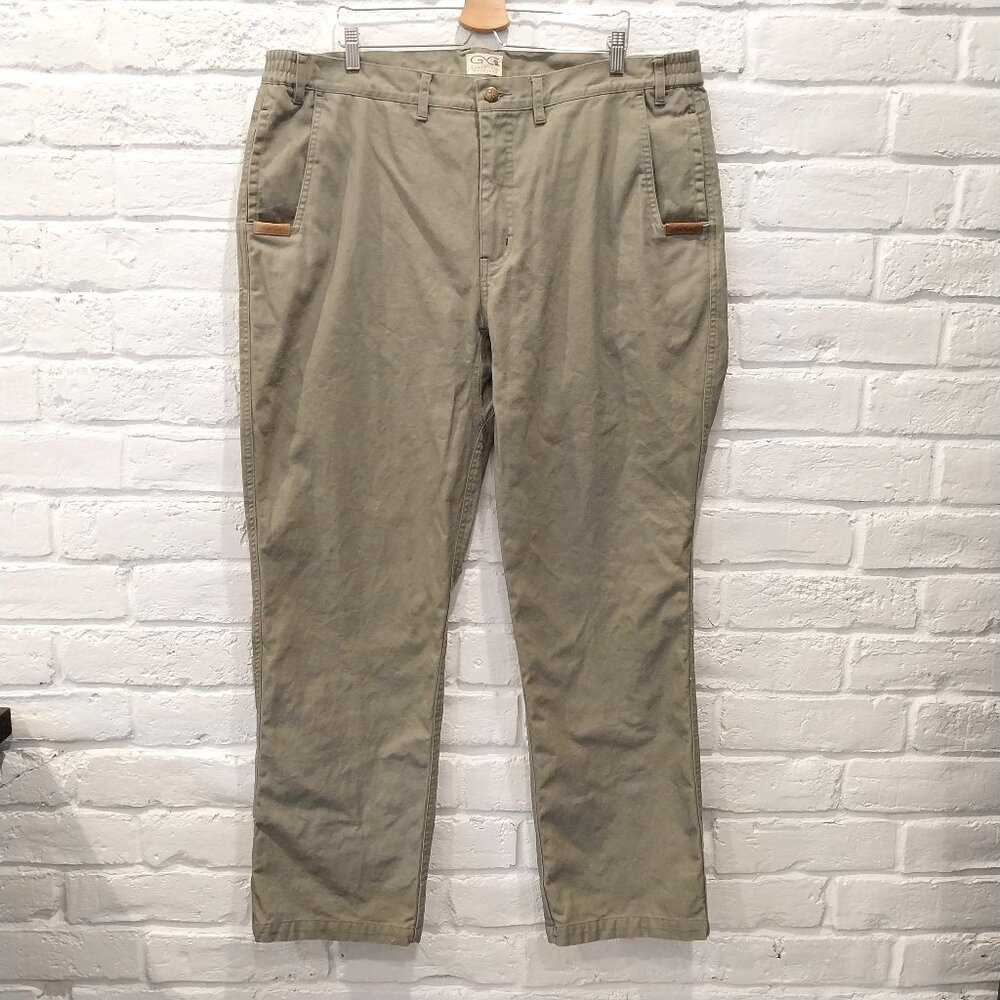 Game Guard Pants Mens 2XL 43x33 Gray Khaki Outdoors Heavy 100% Cotton Hunting